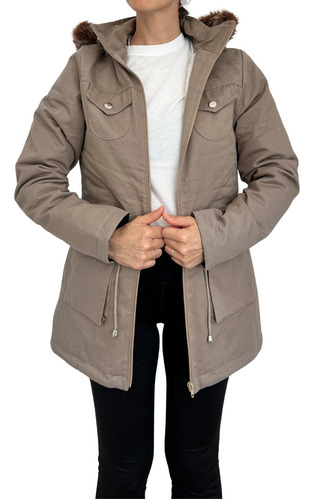 Parka Mujer Campera Abrigada Montgomery Casual Gabardina 