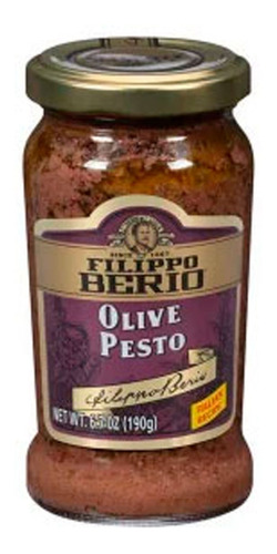 Molho Italiano Pesto De Azeitona Preta Filippo Berio 190g