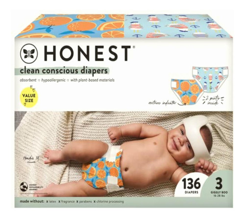 The Honest Company Super Club Box Diapers Newborn Diapers,