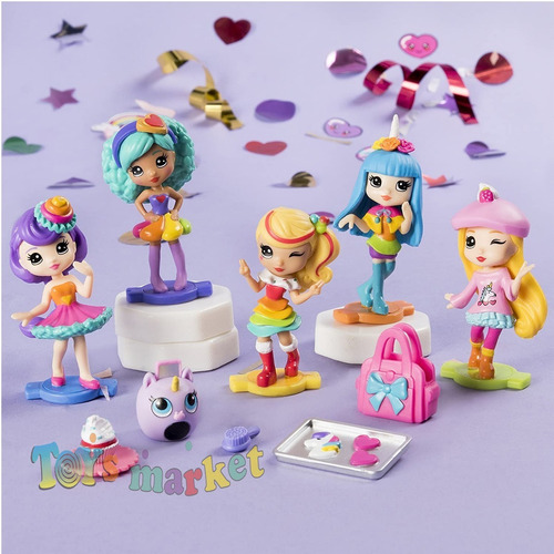 Imagen 7 de 10 de Party Pop Teenies Muñeca Sorpresa Con Confetti Push Fiesta