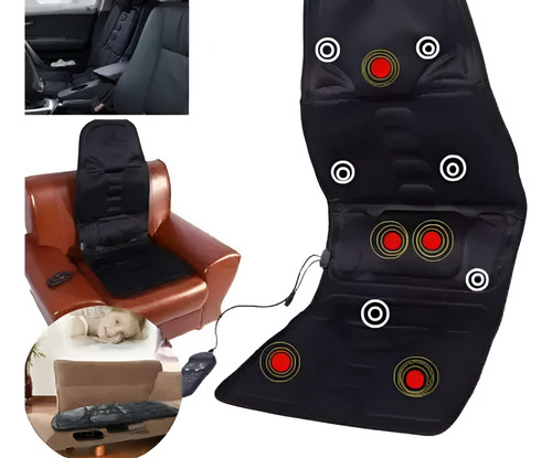 Cojín Masaje Robótico Asiento Auto Camioneta Furgón