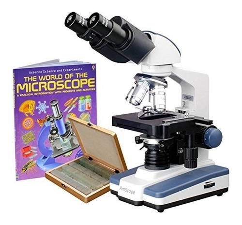 Microscopio Compuesto Binocular, Ampliación 40x-2500x.