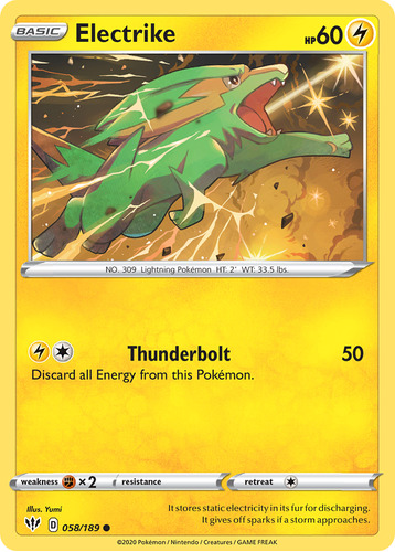 Electrike 58/189 Carta Pokemon Darkness Ablaze