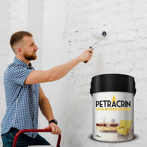 Imagen 3 de 10 de Pintura Latex Interior Exterior 20 Lts Antihongo Petracrin