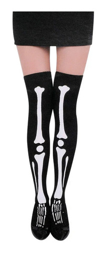 Pantys Halloween Diseño Disfraz Calavera, Esqueleto Huesos