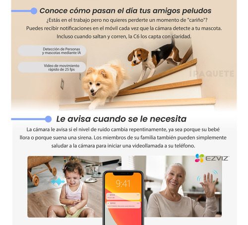 Kit 3 Cámaras Seguridad Ip Ezviz Wifi Domo Interior 2k +32gb