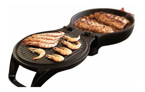 Estufa Parrilla Eléctrica Plancha Sarten Meat Roaster 2 En 1