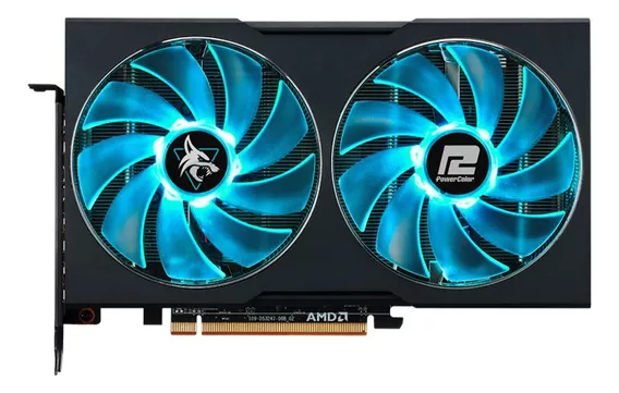 Placa de video AMD PowerColor Hellhound Radeon RX 6600 Series RX 6600 XT AXRX 6600 XT 8GBD6-3DHL/OC 8GB