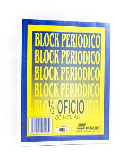 Block De Papel Periodico 1/2 Oficio X 50h Nessan