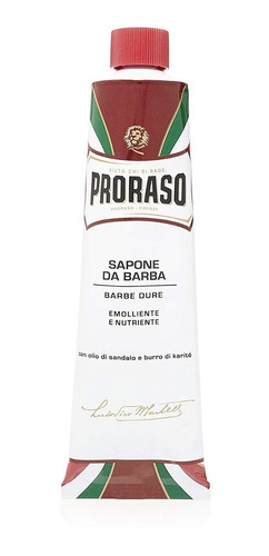 Crema Para Rasurar Afeitar Proraso Roja Para Barba Abundante