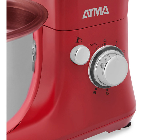 Imagen 4 de 6 de Batidora Planetaria Atma Vintage Bpat21rp Roja Color Rojo