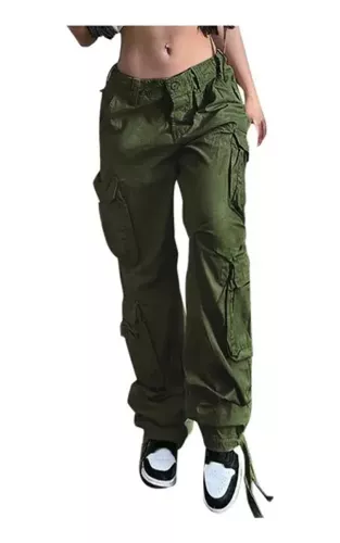 Pantalones Tipo Cargo Para Mujer, Estilo Harén, Casual, A La