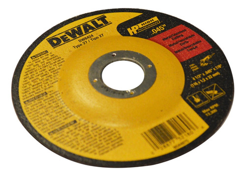 Disco De Corte 4-1/2plgx.045plgx7/8 Tipo 27 Dewalt