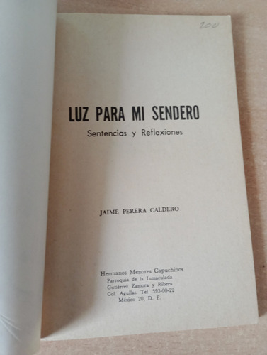 Luz Para Mi Sendero. ( Senderos Y Reflexiones) (Usado)