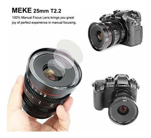 Imagen 2 de 6 de Meike T22 Mini Lente De Cine De Enfoque Manual Prime