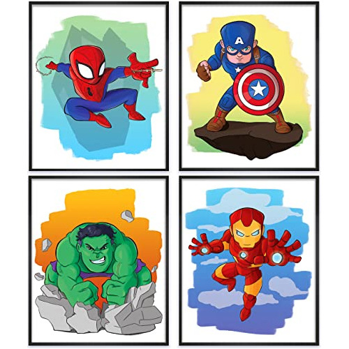 Pósters De De Vengadores Superhéroes Decoración De H...