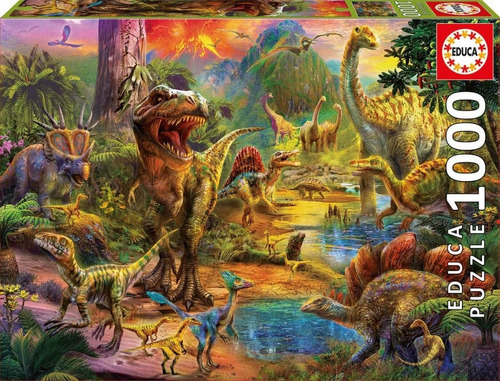 Rompecabeza Puzzle Educa X 1000 Piezas Tierra De Dinosaurios