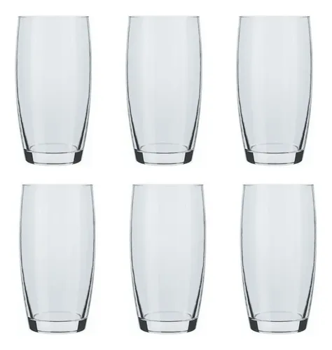 Jogo 12 Copos Vidro Transparente 300ml Oca Nadir Figueredo Água Suco