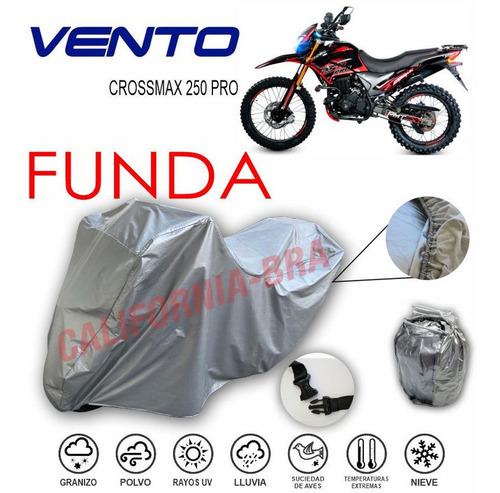 Funda Cubierta Lona Moto Cubre Vento Crossmax 250 Pro
