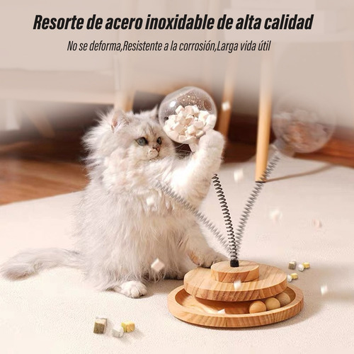 Juguete Para Gatos Interactivo, Torre Para Rascar Con Bola