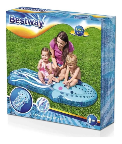 Colchão Boia Inflável Bestway Água Viva (1.47mx94cm) 