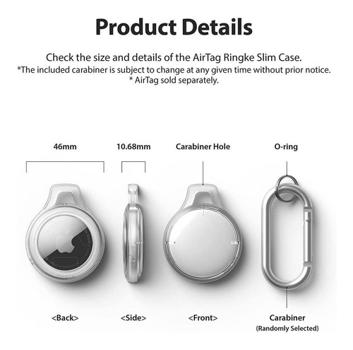 Imagen 9 de 9 de Ringke Funda Delgada Compatible Con Apple Airtag