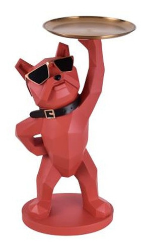 Figura Decorativo Bulldog Perro De Resina - 73cm De Altura