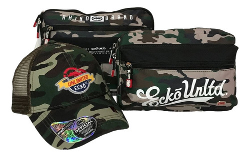 Kit 3 Pz Cangurera, Pechera Y Gorra Camuflaje