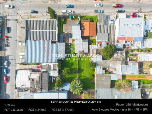 Terreno En Centro De Maldonado Apto Proyecto Ley Vis - Edificio De Bloque Medio - Estrategica Ubicacion