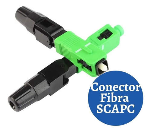 Conector Rapido Ftth Fibra Optica Sc Apc Simplex Verde 10und