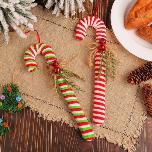 6 Piezas De Adornos Para Bastones De Caramelo Con Forma De Á
