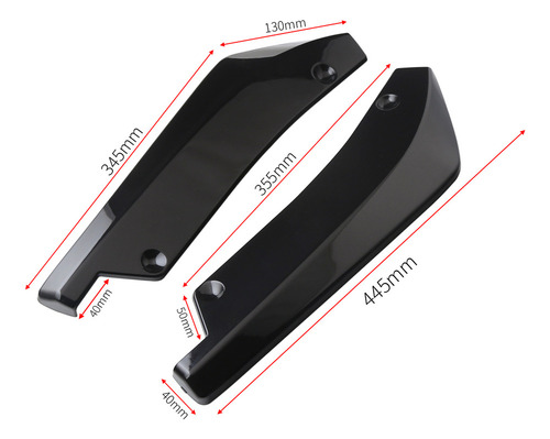P 2x Car Auto Bumper Lip Diffuser Splitter Canard Protector