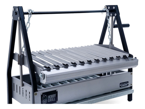 Hobby Grill Asador De Carbon Iguazu Empotrable Acero Inox Color Plateado