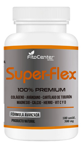 Super Flex Colageno Fitocenter Mg - Calcio 500mg 100 Capsula