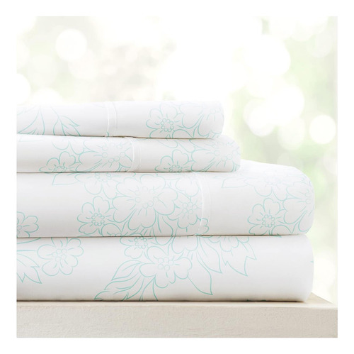Juego De Sábanas Simply Soft De 4 Piezas Con Estampado De