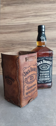 Porta Botella De Cuero, Jack Daniels,estuche, Hombre, Regalo