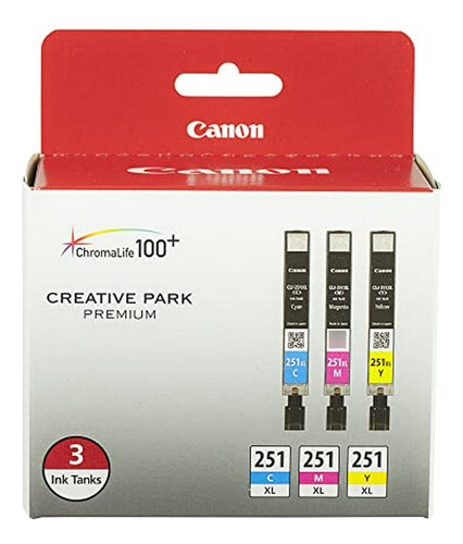 Canon Cli-251xl Paquete Económico De 3 Tintas, Compatible Co
