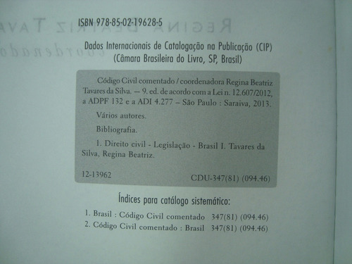 Código Civil Comentado Regina Silva E Ricardo Fiuza #733 D4m (Usado)