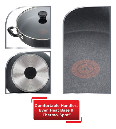 Sartén Especial Antiadherente T-fal Con Tapa De Cristal 5...