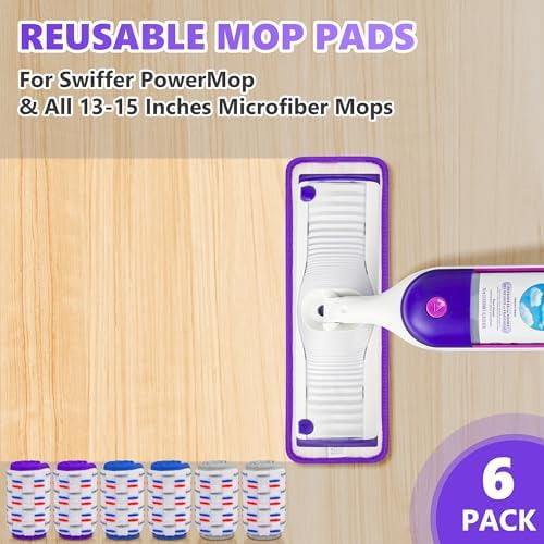 Paquete De 6 Almohadillas Reutilizables Swiffer Para Mopa El