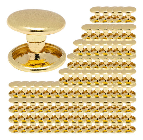 100 Piezas De Latón Puro Tornillo Remaches Bolsa 6x4mm