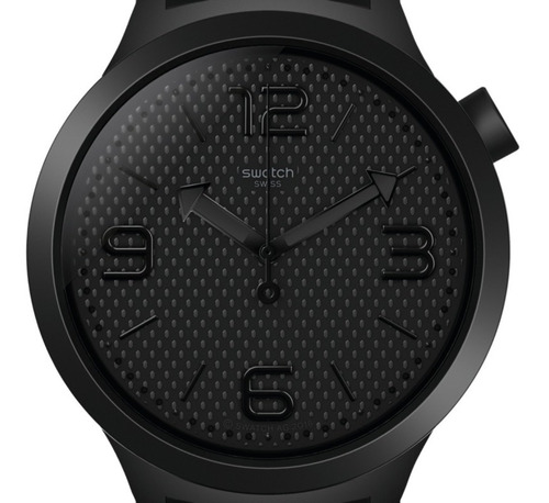 Reloj Swatch Hombre Bbblack So27b100 Big Bold Suizo 47 Mm