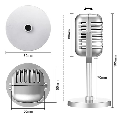 Micrófono Vocal Dinámico Retro J2classic Vintage Mic Univers