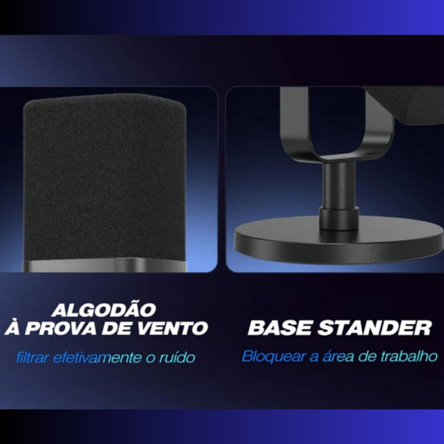 Microfone Fifine Xlr Am8 Dinâmico Cardioide Cor Black Preto
