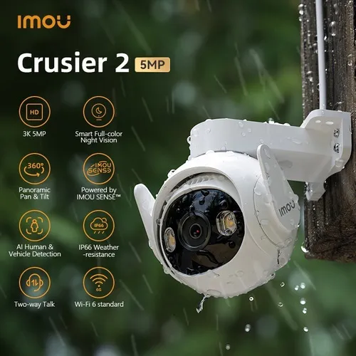 Cámara De Seguridad Wifi Cruiser 2 5mp 3k 360° Imou Ip