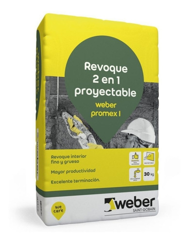 Revoque Interior Proyectable Promex I 2 En 1 X 30kg Weber