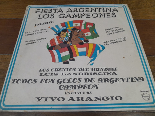 Lp Vinilo - Fiesta Argentina - Los Campeones - Yiyo Arangio