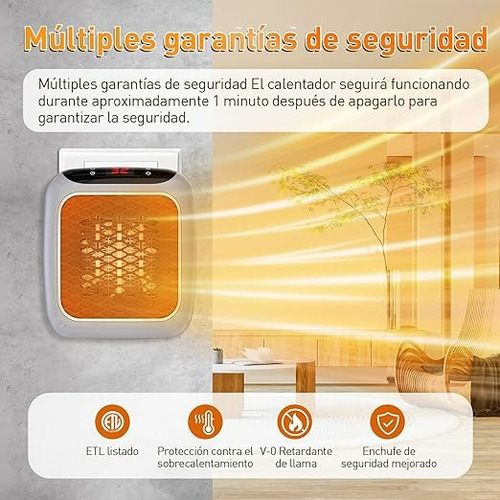 Mini Aquecedor Handy Heater Turbo 800w Portátil Color Gris