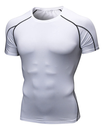 Camisa Compresion Para Hombre  Camiseta Atletica Manga Capa