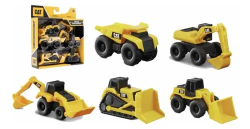 comprar Cat Set 5 Mini Camiones Volteo Excavadora Y Retroexcavadora